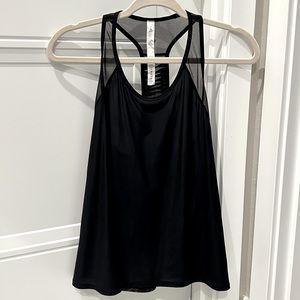 Lululemon Black Sheer Mesh Back Racerback Tank